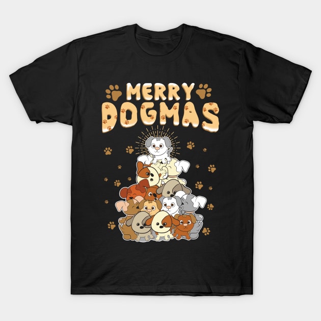 Merry Dogmas Ugly Sweater T-Shirt by KsuAnn